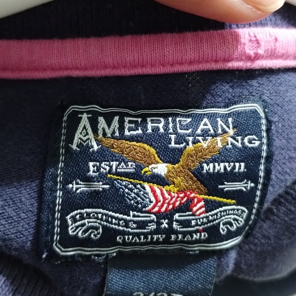 American Living Cotton Navy Blue Long-Sleeve Polo Dress  2/2T - Picture 3 of 9